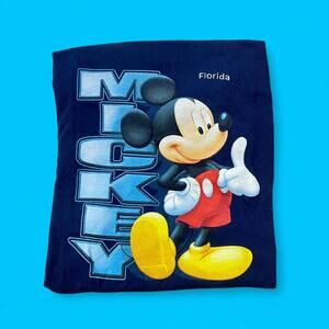 Y2k Mickey Mouse Spellout Tee - Size L